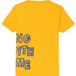 Status Quo Boys Typography Printed Round Neck Short Sleeves Cotton T-shirt-image-70