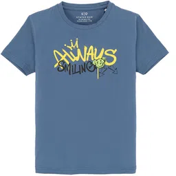 Status Quo Boys Typography Printed Round Neck Short Sleeves Cotton T-shirt-picture-19