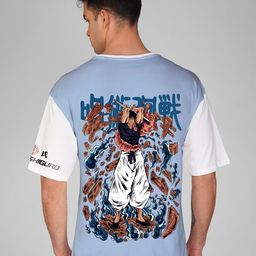 Crazymonk Toji Fushigro Anime Oversized Cotton Drop Shoulder T-Shirts-image-0