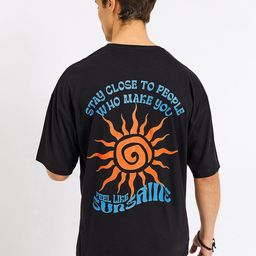 Mast & Harbour Typography Printed Pure Cotton Drop Shoulder Sleeves Oversized T-Shirt-picture-19