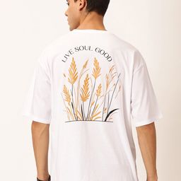 Thomas Scott Round Neck Printed Cotton Oversized T-shirt-image-92