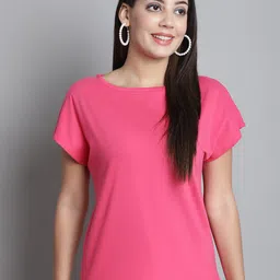 Dressitude Solid Pure Cotton Extended Sleeves T-shirt-image-7