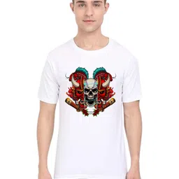 BAESD Men Printed Extended Sleeves Applique T-shirt-image-72