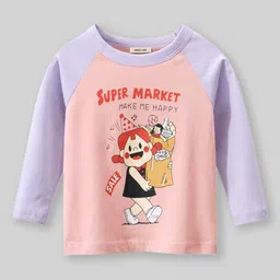 INCLUD Girls Round Neck Graphic Printed Cotton Regular Fit T-shirt-image-23