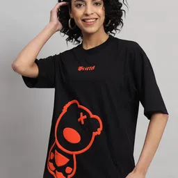 GRIFFEL Printed Round Neck Oversized T-shirt-image-30