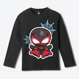 YK Marvel Boys Spider-Man Graphic Printed Round Neck Pure Cotton T-shirt-image-28