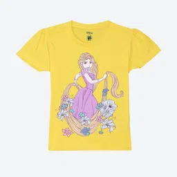 YK Disney Girls Printed Pure Cotton Applique T-shirt-picture-29