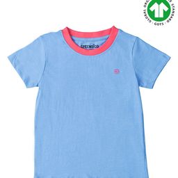 GREENDIGO Girls Blue Organic Cotton Applique T-shirt-image-23