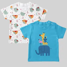 Mojua Kids Set Of 2 Graphic Printed Bio Finish Cotton T-shirt-13