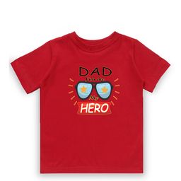KAVEE Boys Red Typography Printed Bio Finish Applique T-shirt-image-72