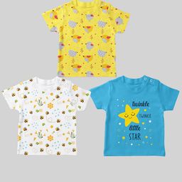 Mojua Kids Pack Of 3 Printed Bio Finish Cotton T-shirt-image-83
