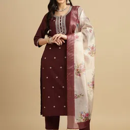 MOKOSH Regular Sequinned Kurta with Trouser & Dupatta-46