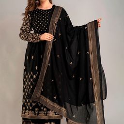 misbis Women Ethnic Motifs Printed Kurta with Palazzos & Dupatta-50