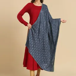 Dupatta Bazaar Ethnic Motifs Embroidered Chiffon Dupatta With Sequinned-image-35