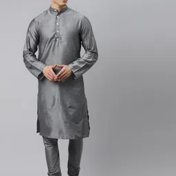Tulsattva Men Grey Kurta with Churidar-image-48