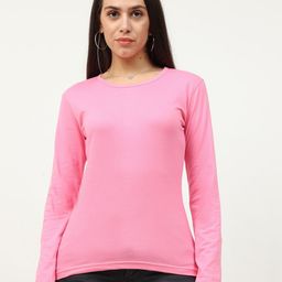 Fleximaa Women Pink T-shirt-image-92