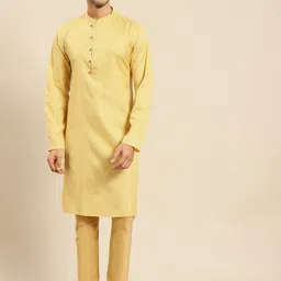 Amodh by Kisah Men Striped Art Silk Kurta with Churidar-image-16