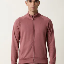 ARTICALE Men Rose Pink Solid Cotton Sweatshirt-image-53