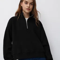 MISCHIEF MONKEY Mock Collar Sweatshirt-image-62