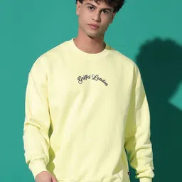 GRIFFEL Men Printed Round Neck Sweatshirt-image-91