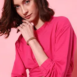 STREET 9 Women Fuchsia Solid Sweatshirt-image-52