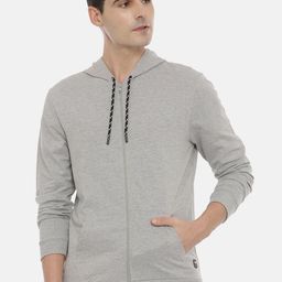 3PIN Men Grey Hooded Sweatshirt-image-22