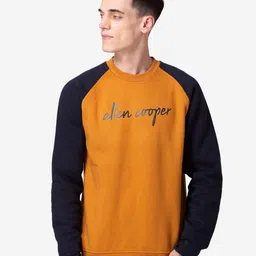 Allen Cooper Men Colourblocked Cotton Sweatshirt-image-19