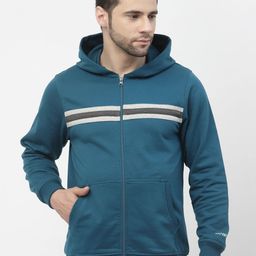 Kalt Hooded Fleece Front-Open Sweatshirt-image-68