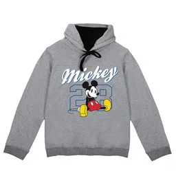 Wear Your Mind Boys Mickey Mouse Graphic Printed Hooded Cotton Sweatshirt-picture-4