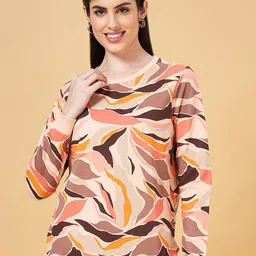 Honey by Pantaloons Abstract Printed Round Neck Cotton Sweatshirt-picture-10