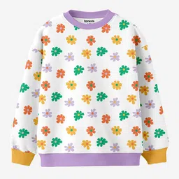 BONKIDS Girls  Floral Printed Sweatshirt-19