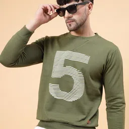 Rigo Alphanumeric Printed Fleece Pullover-image-43