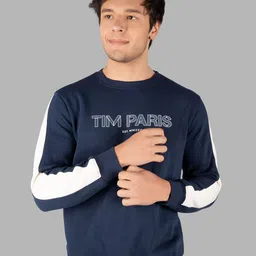 TIM PARIS Typography Printed Cotton Sweatshirt-image-34