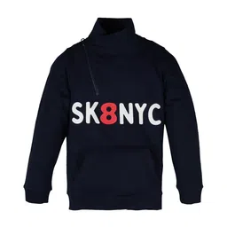 PLUM TREE Boys Navy Blue Printed Sweatshirt-image-2