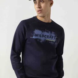 Wildcraft Men Navy Blue Printed Sweatshirt-image-59