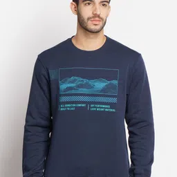 Wildcraft Men Navy Blue Printed Sweatshirt-image-85