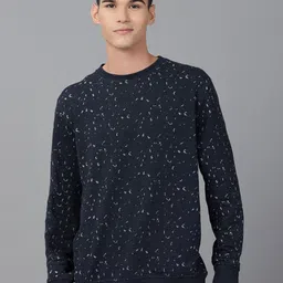 Richlook Men Navy Blue Printed Sweatshirt-image-92