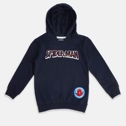 Pantaloons Junior Boys Superhero Spiderman Typography Printed Hoody Neck Cotton Sweatshirt-picture-22