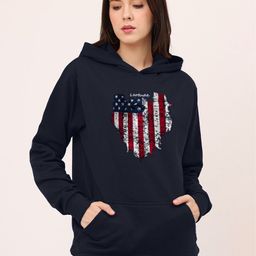 Leotude Women Graphic Printed Hooded Fleece Loose Fit Sweatshirt-image-104