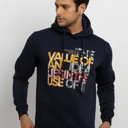 Status Quo Men Navy Blue Printed Hooded Sweatshirt-image-39
