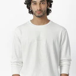 RARE RABBIT Men Staple Graphic Print Sweatshirt-image-85