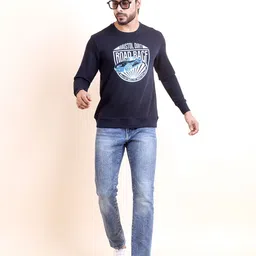 berry blues Graphic Printed Round Neck Cotton Sweatshirt-picture-55