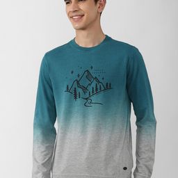 Peter England Casuals Men Graphic Printed Pure Cotton Pullover Sweatshirt-image-66