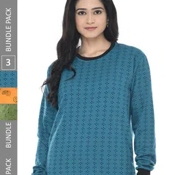 IndiWeaves Pack Of 3 Conversational Printed Pullover Sweatshirt-image-8
