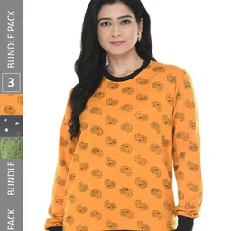 IndiWeaves Pack Of 3 Conversational Printed Pullover Sweatshirt-image-70