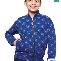 IndiWeaves Girls Pack Of 2 Floral Printed Fleece Sweatshirt-picture-4