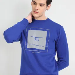 Flying Machine Graphic Printed Round Neck Pullover Sweatshirt-picture-34