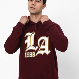 R&B Typography Printed Hooded Cotton Sweatshirt-picture-1