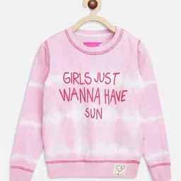 TALES & STORIES Girls Typography Printed Pullover Sweatshirt-image-64