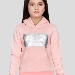 Peppermint Girls Typography Printed Hooded Sweatshirt-picture-39